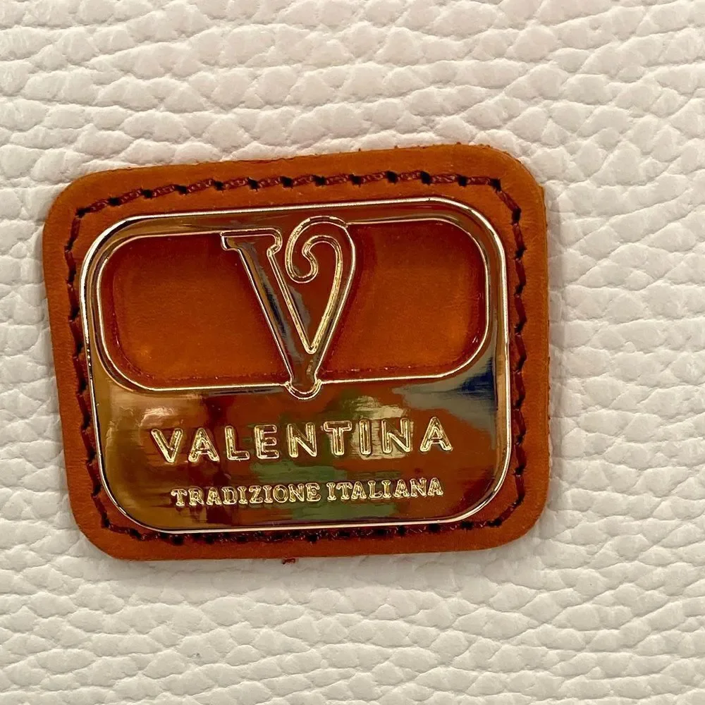 NWT Valentina Latte Pebbled Leather Hobo Italy